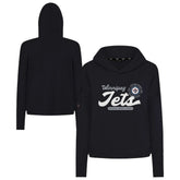 NHL Winnipeg Jets Levelwear Women's Sweet Monument Tri-Blend Cropped Pullover Hoodie - Black