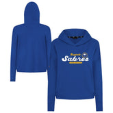 NHL Buffalo Sabres Levelwear Women's Sweet Monument Tri-Blend Cropped Pullover Hoodie - Royal