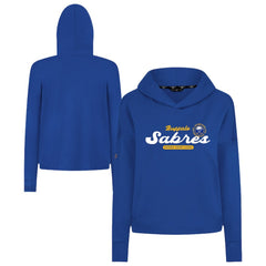 NHL Buffalo Sabres Levelwear Women's Sweet Monument Tri-Blend Cropped Pullover Hoodie - Royal