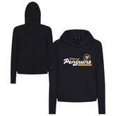 NHL Pittsburgh Penguins Levelwear Women's Sweet Monument Tri-Blend Cropped Pullover Hoodie - Black