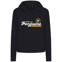 NHL Pittsburgh Penguins Levelwear Women's Sweet Monument Tri-Blend Cropped Pullover Hoodie - Black