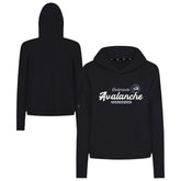 NHL Colorado Avalanche Levelwear Women's Sweet Monument Tri-Blend Cropped Pullover Hoodie - Black