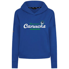 NHL Vancouver Canucks Levelwear Women's Sweet Monument Tri-Blend Cropped Pullover Hoodie - Royal