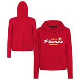 NHL Calgary Flames Levelwear Women's Sweet Monument Tri-Blend Cropped Pullover Hoodie - Red