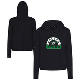 NHL Dallas Stars Levelwear Women's Sweet Banner Arch Tri-Blend Cropped Pullover Hoodie - Black