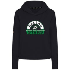 NHL Dallas Stars Levelwear Women's Sweet Banner Arch Tri-Blend Cropped Pullover Hoodie - Black