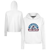 NHL Colorado Avalanche Levelwear Women's Sweet Banner Arch Tri-Blend Cropped Pullover Hoodie - White