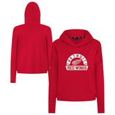 NHL Detroit Red Wings Levelwear Women's Sweet Banner Arch Tri-Blend Cropped Pullover Hoodie - Red