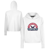 NHL Washington Capitals Levelwear Women's Sweet Banner Arch Tri-Blend Cropped Pullover Hoodie - White