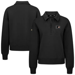 NHL Philadelphia Flyers Levelwear Women's Canmore Quarter-Zip Pullover - Black