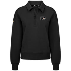 NHL Philadelphia Flyers Levelwear Women's Canmore Quarter-Zip Pullover - Black
