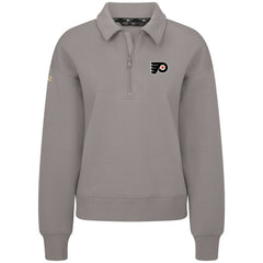 NHL Philadelphia Flyers Levelwear Women's Canmore Quarter-Zip Pullover - Gray