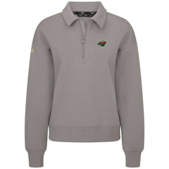 NHL Minnesota Wild Levelwear Women's Canmore Quarter-Zip Pullover - Gray