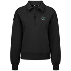 NHL San Jose Sharks Levelwear Women's Canmore Quarter-Zip Pullover - Black
