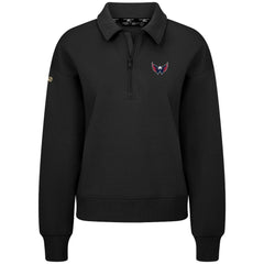 NHL Washington Capitals Levelwear Women's Canmore Quarter-Zip Pullover - Black