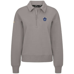 NHL Toronto Maple Leafs Levelwear Women's Canmore Quarter-Zip Pullover - Gray