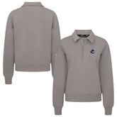 NHL Vancouver Canucks Levelwear Women's Canmore Quarter-Zip Pullover - Gray