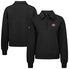 NHL Montreal Canadiens Levelwear Women's Canmore Quarter-Zip Pullover - Black