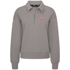 NHL Detroit Red Wings Levelwear Women's Canmore Quarter-Zip Pullover - Gray