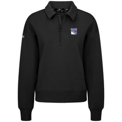 NHL New York Rangers Levelwear Women's Canmore Quarter-Zip Pullover - Black