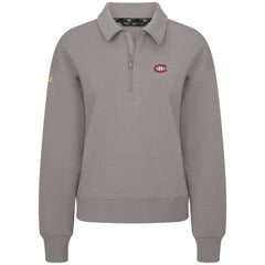 NHL Montreal Canadiens Levelwear Women's Canmore Quarter-Zip Pullover - Gray
