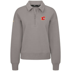 NHL Calgary Flames Levelwear Women's Canmore Quarter-Zip Pullover - Gray
