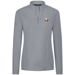 NHL New York Islanders Levelwear Women's Upright Quarter-Zip Pullover - Gray