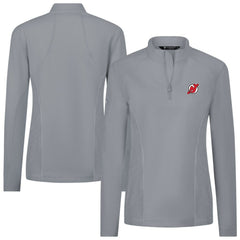NHL New Jersey Devils Levelwear Women's Upright Quarter-Zip Pullover - Gray