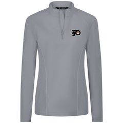 NHL Philadelphia Flyers Levelwear Women's Upright Quarter-Zip Pullover - Gray