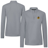 NHL Chicago Blackhawks Levelwear Women's Upright Quarter-Zip Pullover - Gray