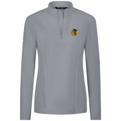 NHL Chicago Blackhawks Levelwear Women's Upright Quarter-Zip Pullover - Gray