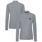 NHL Vancouver Canucks Levelwear Women's Upright Quarter-Zip Pullover - Gray