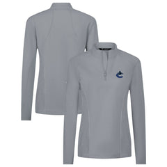 NHL Vancouver Canucks Levelwear Women's Upright Quarter-Zip Pullover - Gray