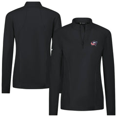 NHL Columbus Blue Jackets Levelwear Women's Upright Quarter-Zip Pullover - Black