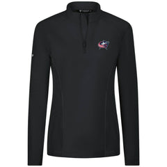 NHL Columbus Blue Jackets Levelwear Women's Upright Quarter-Zip Pullover - Black