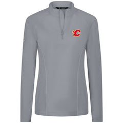 NHL Calgary Flames Levelwear Women's Upright Quarter-Zip Pullover - Gray