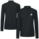 NHL Toronto Maple Leafs Levelwear Women's Upright Quarter-Zip Pullover - Black