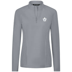 NHL Toronto Maple Leafs Levelwear Women's Upright Quarter-Zip Pullover - Gray