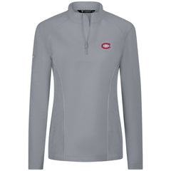 NHL Montreal Canadiens Levelwear Women's Upright Quarter-Zip Pullover - Gray