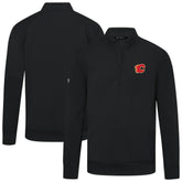 NHL Calgary Flames Levelwear Upright Tri-Blend Quarter-Zip Pullover - Black