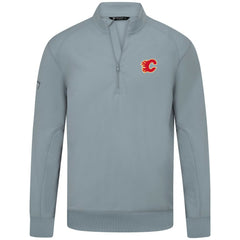NHL Calgary Flames Levelwear Upright Tri-Blend Quarter-Zip Pullover - Gray