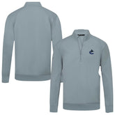 NHL Vancouver Canucks Levelwear Upright Tri-Blend Quarter-Zip Pullover - Gray