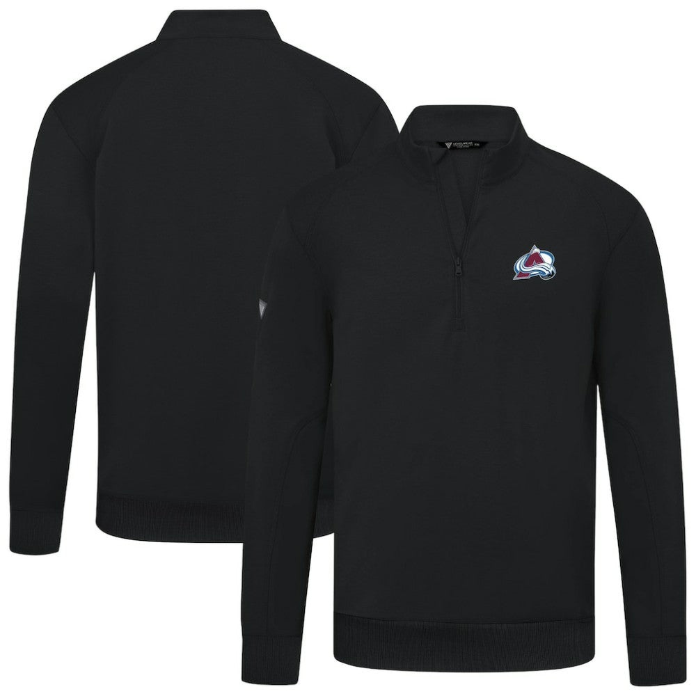NHL Colorado Avalanche Levelwear Upright Tri-Blend Quarter-Zip Pullover - Black