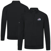 NHL Colorado Avalanche Levelwear Upright Tri-Blend Quarter-Zip Pullover - Black