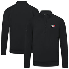 NHL Carolina Hurricanes Levelwear Upright Tri-Blend Quarter-Zip Pullover - Black