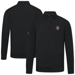 NHL Florida Panthers Levelwear Upright Tri-Blend Quarter-Zip Pullover - Black