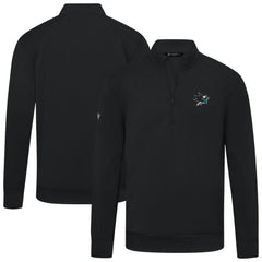 NHL San Jose Sharks Levelwear Upright Tri-Blend Quarter-Zip Pullover - Black