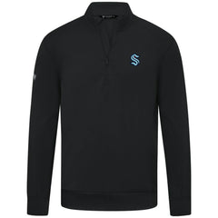 NHL Seattle Kraken Levelwear Upright Tri-Blend Quarter-Zip Pullover - Black