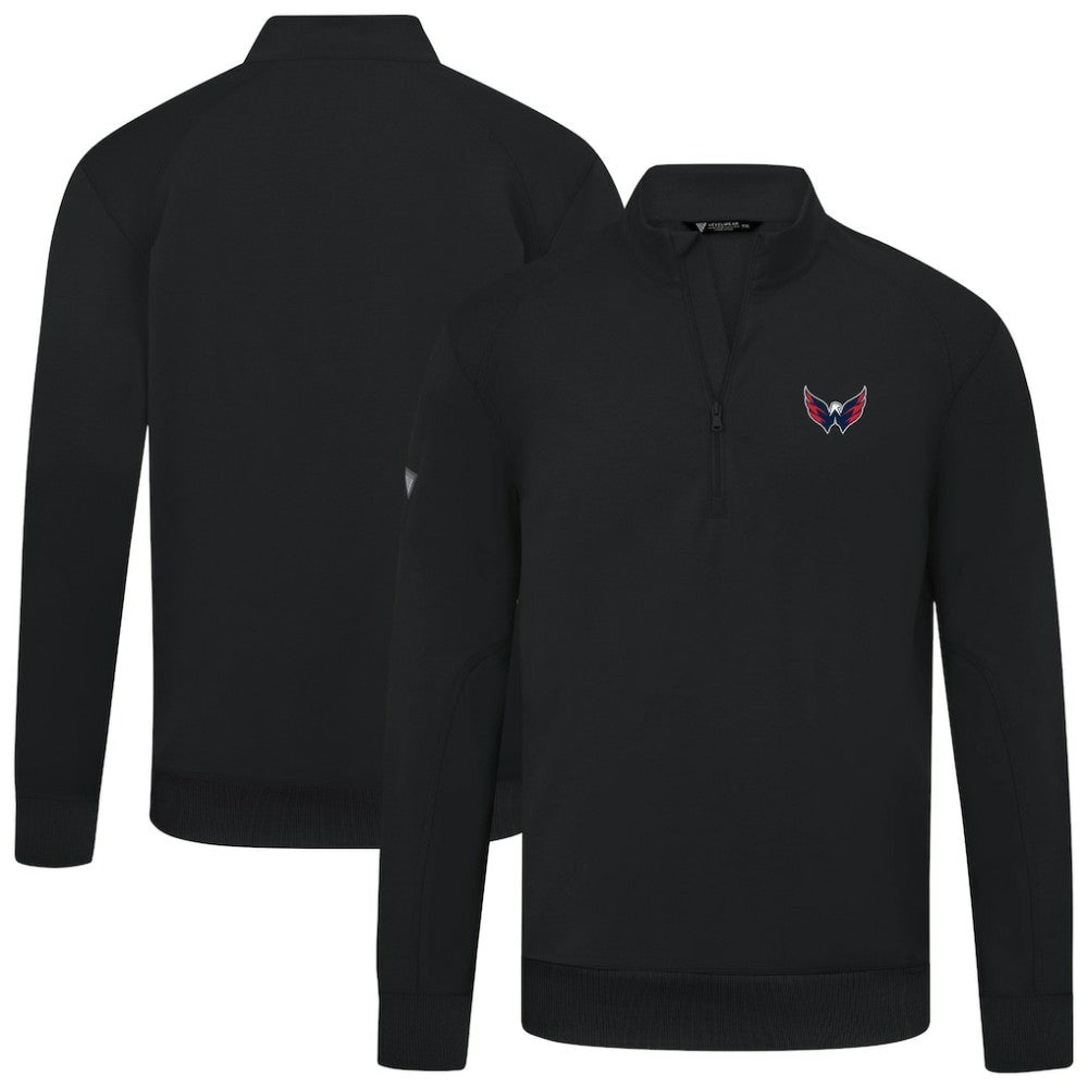 NHL Washington Capitals Levelwear Upright Tri-Blend Quarter-Zip Pullover - Black
