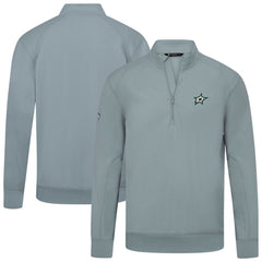 NHL Dallas Stars Levelwear Upright Tri-Blend Quarter-Zip Pullover - Gray